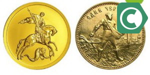 Монета золотой червонец «сеятель» в Сбербанке