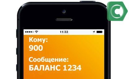 Запрос баланса карты через СМС на 900